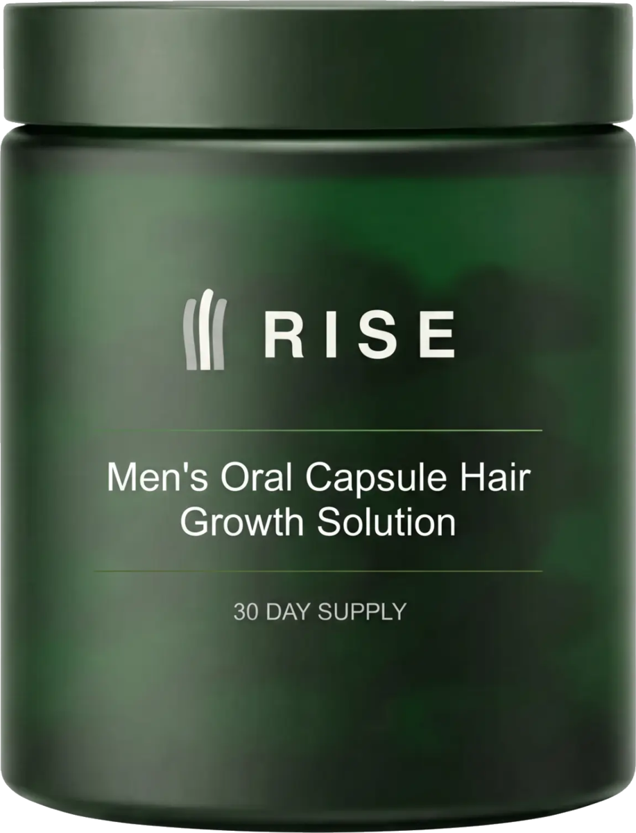 Rise Men's Oral Capsule Hair Growth Solution jar